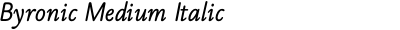 Byronic Medium Italic